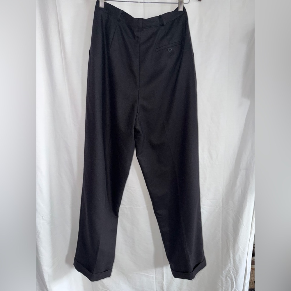 Lauren Ralph Lauren black pleated trousers, made from 100% wool, size 10. - Picture 4 of 8